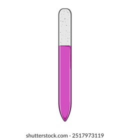 polir arquivo de unha desenho animado. ferramenta de cuidado, salão de beleza, higiene guarnição polonês unha arquivo sinal. isolado símbolo vetor ilustração