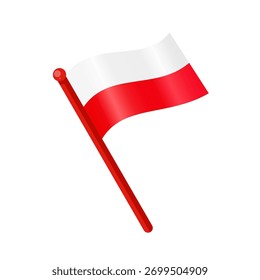  Polonês nationaflag flat - ícone vetorial