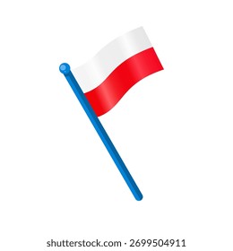  Polonês nationaflag flat - ícone vetorial