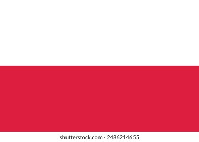 Orgullo nacional polaco. Ilustración vectorial plana con bandera de Polonia.	
