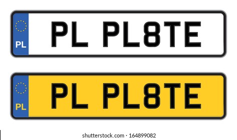 polish number plate