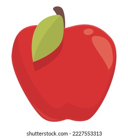 Vector de dibujos animados de ícono polaco de manzana roja. La comida polaca. Alimentación cultural