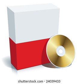 Polish software box with national flag colors and CD.