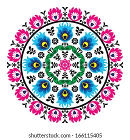 Polish Traditional Folk Pattern In Circle