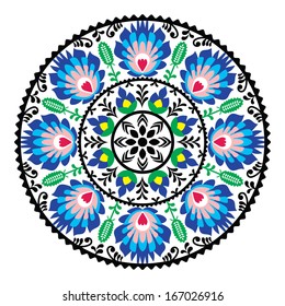 Polish Traditional Folk Pattern In Circle