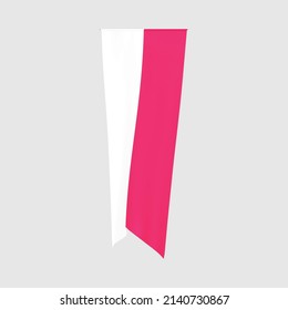 Polish vertical flag. Poland national waving flag. Vector illustration 