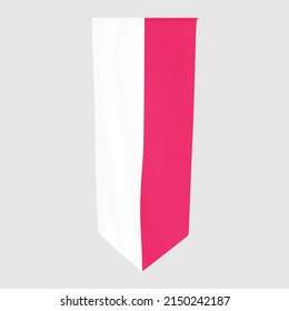 Polish vertical flag. Poland national waving flag. Vector illustration 