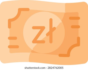 Polish Zloty icons set in Flat design. Including money, banknote, currency, poland, polish, zloty, cash, finance icon and more. Outline icons collection.