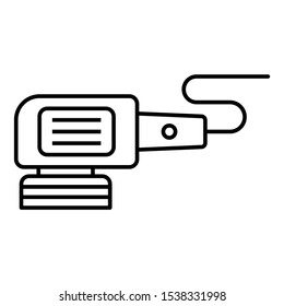 Polisher Buffer Power Tool Vector Icon Design finishing process machine Concept