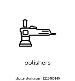 Polishers icon. Trendy modern flat linear vector Polishers icon on white background from thin line Construction collection, editable outline stroke vector illustration