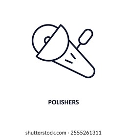 polishers outline icon.  Thin line icon from construction tools collection. Editable vector isolated on white background