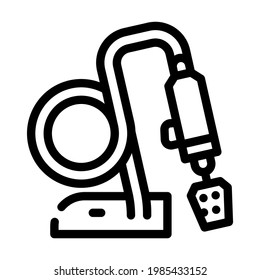 polishing gadget line icon vector. polishing gadget sign. isolated contour symbol black illustration