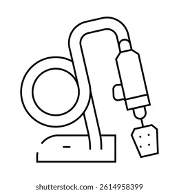 polishing gadget line icon vector. polishing gadget sign. isolated contour symbol black illustration