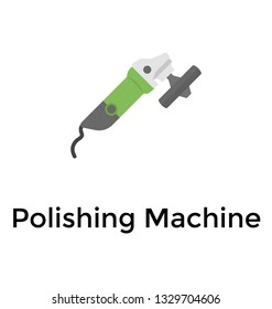 Polishing Machine Flat Icon Design 