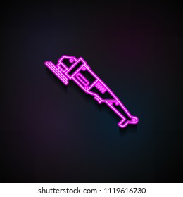 polishing machine icon. Element of Home repair tool icons for mobile concept and web apps. Neon polishing machine icon can be used for web and mobile apps on dark gradient background