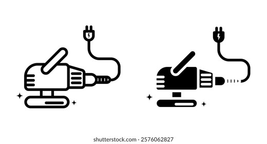 Polishing machine icon set. polisher sign. for mobile concept and web design. vector illustration on white background