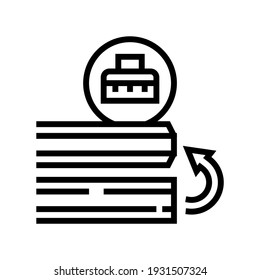polishing mirror line icon vector. polishing mirror sign. isolated contour symbol black illustration