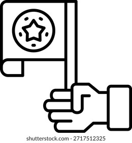 Vektorsymbol der politischen Flagge. Kann für Druck-, Mobil- und Web-Anwendungen verwendet werden.
