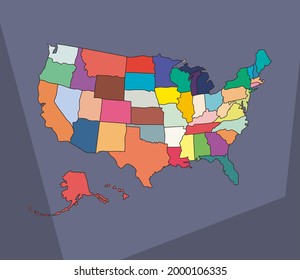 politic usa map geography icon