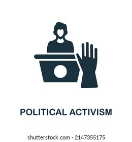 Political Activism Icon. Simple Element From Social Activity Collection. Creative Political Activism Icon For Web Design, Templates, Infographics And More