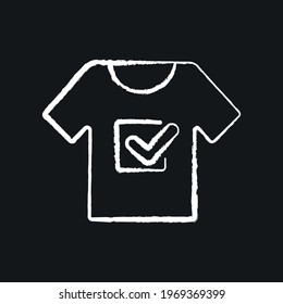 Political agitation on T-shirts chalk icon. Voting, poll. Customizable illustration. Vector isolated outline drawing.