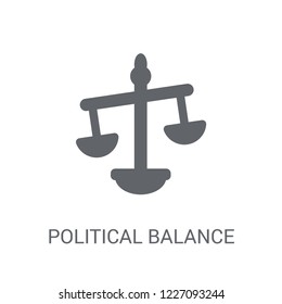 political Balance icon. Trendy political Balance logo concept on white background from Political collection. Suitable for use on web apps, mobile apps and print media.