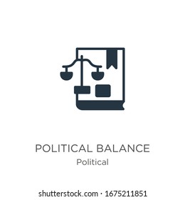 Political balance icon vector. Trendy flat political balance icon from political collection isolated on white background. Vector illustration can be used for web and mobile graphic design, logo, eps10