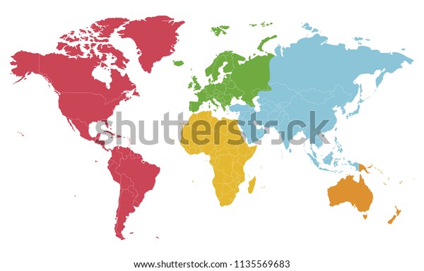 Political Blank World Map Vector Illustration Stock Vector (Royalty ...