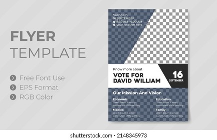 Political Campaign Flyer With Square Banner Template Election Social Media Post Design For Vote