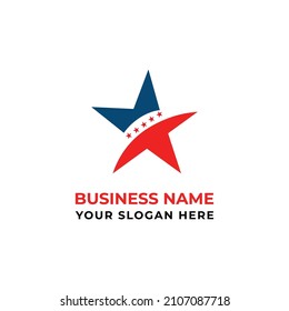 Political Campaign Logo Design American Style. Political Star Logo Design