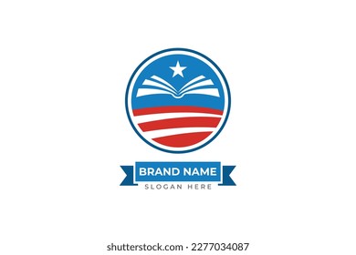 political campaign logo design. Election voting logo. American political logo	