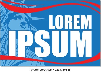 Political Campaign Yard Sign Template Lady Liberty