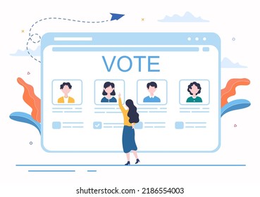 Political Candidate Cartoon Hand Drawn Illustration with Debates Concept for Promotion, Election Campaign, Active Discussion and Get Votes