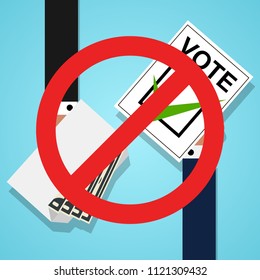 Political candidates buying votes. Bribery of voters in elections. Signs of corruption concept. Vector illustration
