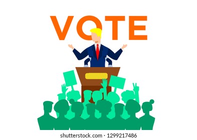 Political debates illustration. politician discussing problems vector illustration concept , can use for, landing page, tem