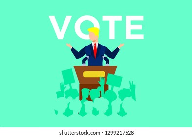 Political debates illustration. politician discussing problems vector illustration concept , can use for, landing page, tem
