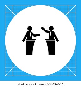 Political debates simple icon