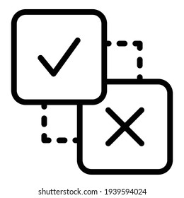 Political democracy icon. Outline political democracy vector icon for web design isolated on white background