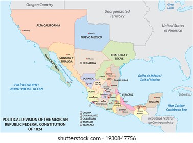 división política de la constitución federal de la república mexicana de 1824