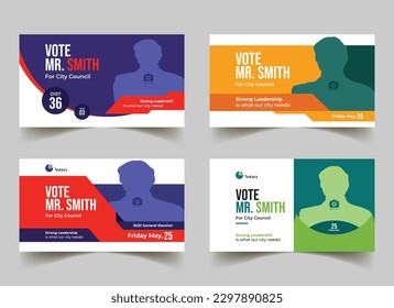 political election campaign video thumbnail promotion and web banner template. editable you tube thumbnail template for any videos.