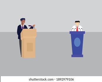 political, election debate, vector illustration
