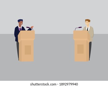 political, election debates, elections, deputies, presidential vector illustration
