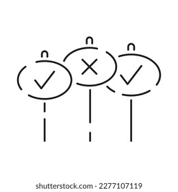 Political Election Vector line icon. Politics or Politician. Voting and vote