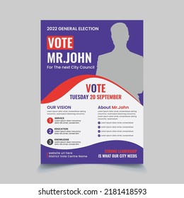 Political Election Vote Campaign Flyer Design Template 