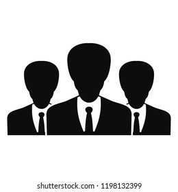 Political group icon. Simple illustration of political group vector icon for web design isolated on white background