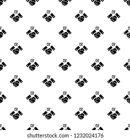Political hand shake pattern seamless vector repeat for any web design