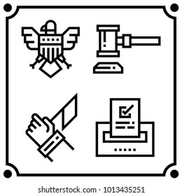 political human set icon vector