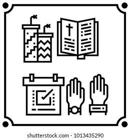 political human set icon vector