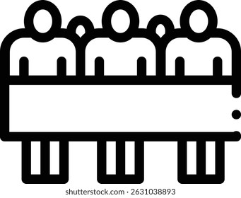 political icon. Thin Linear Style Design Isolated On White Background