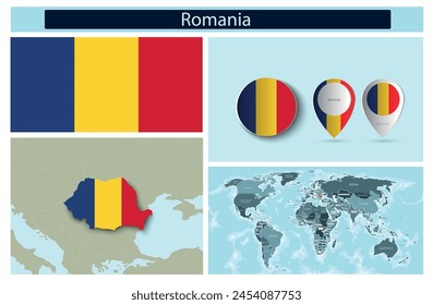 political infographics made from maps and flags. Vector illustration